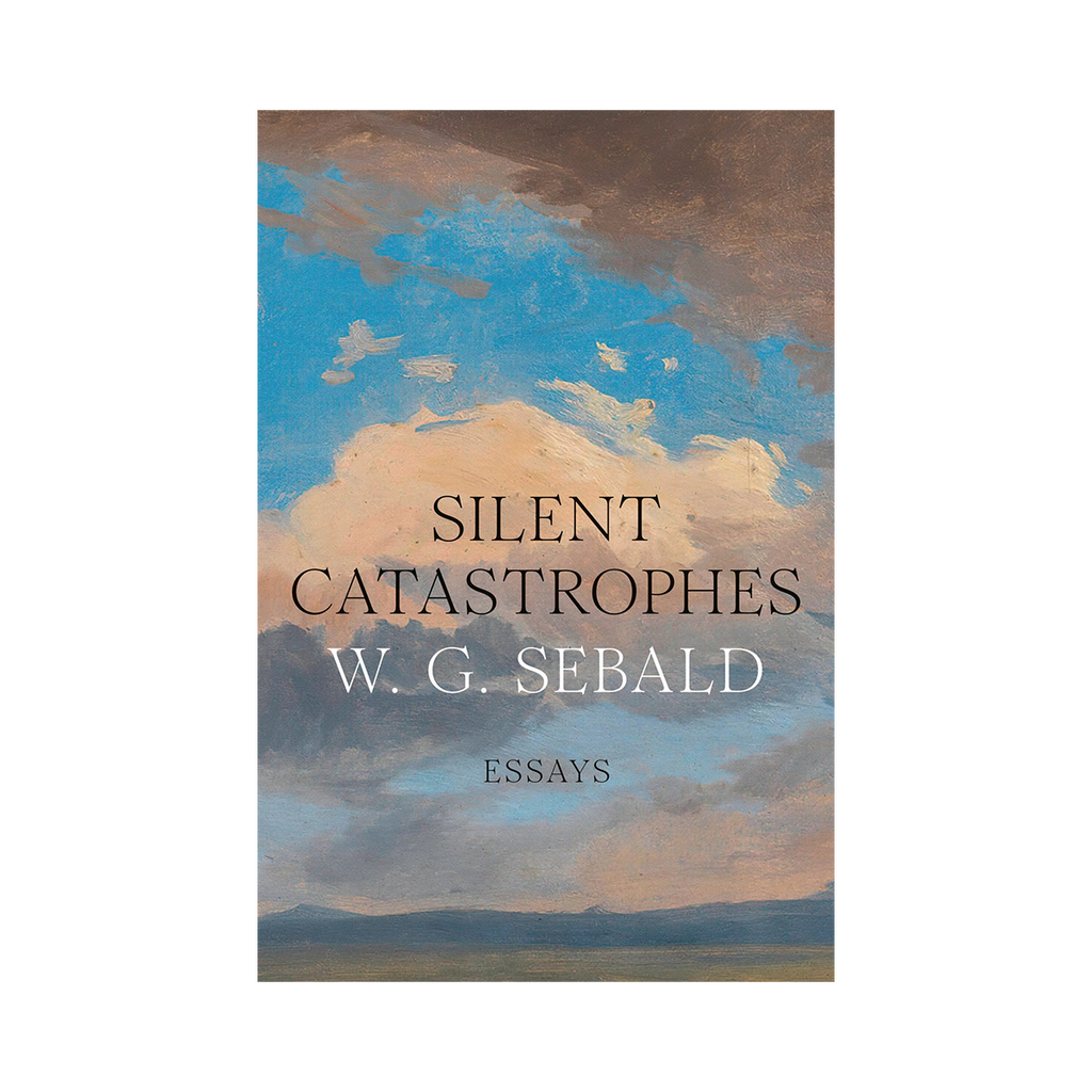 Book cover of 'Silent Catastrophes' by W.G. Sebald with a clouded sky design.
