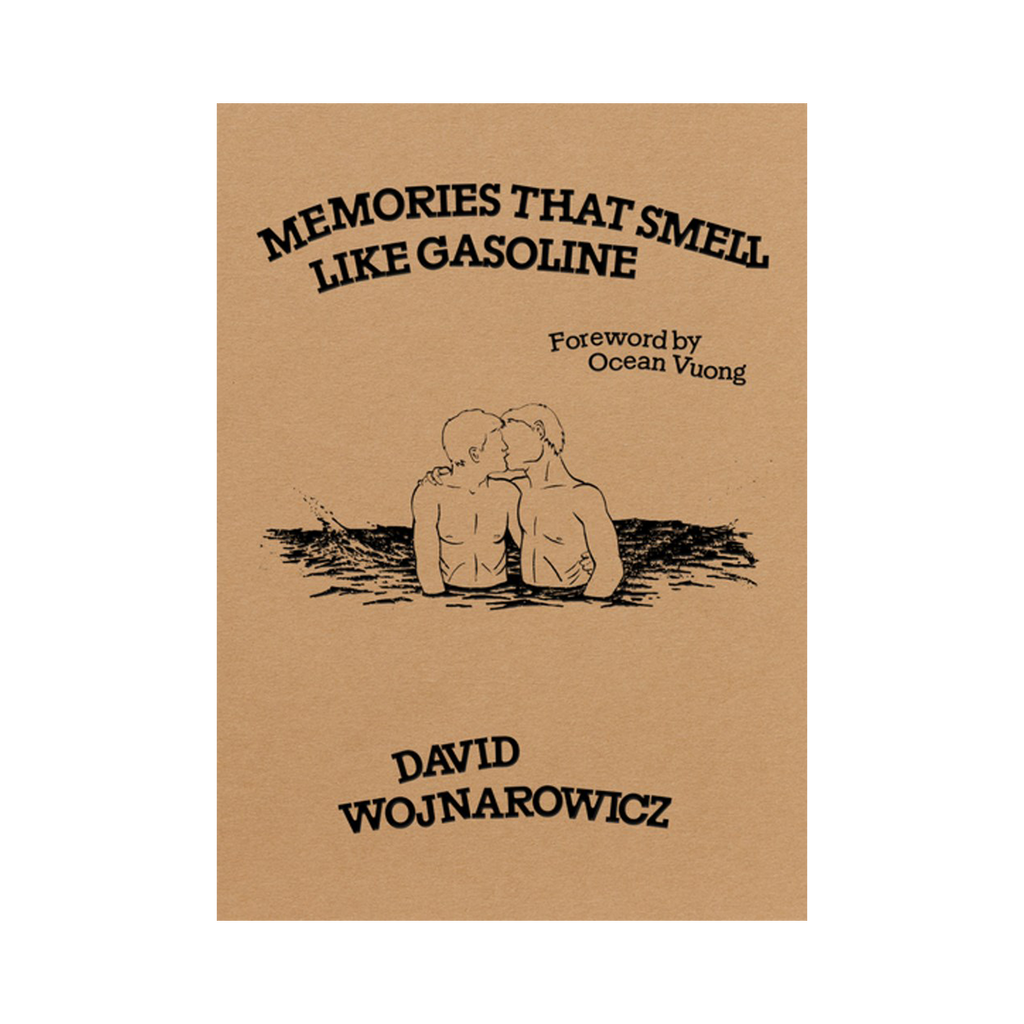 Book cover of 'Memories That Smell Like Gasoline' by David Wojnarowicz with a minimalist illustration and text.