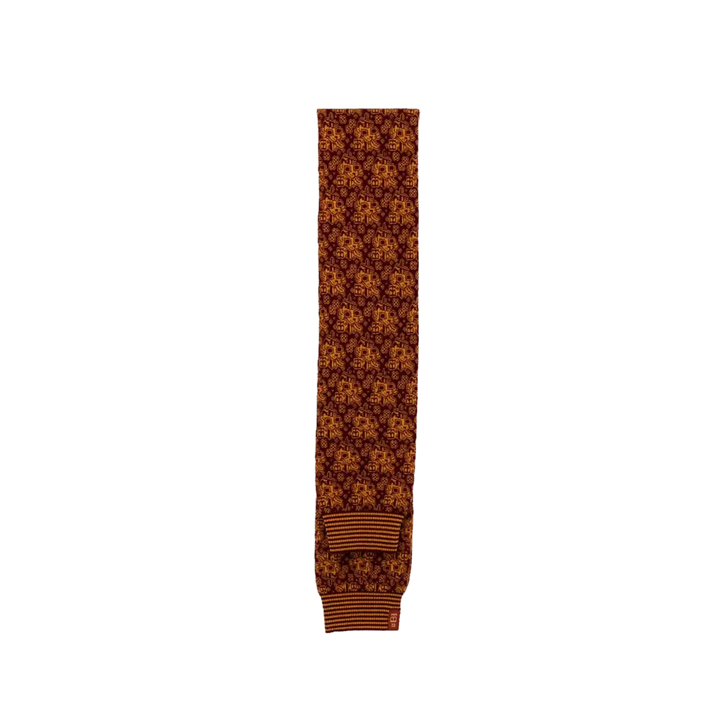 Jacquard Scarf Edition (Burgundy/Gold)