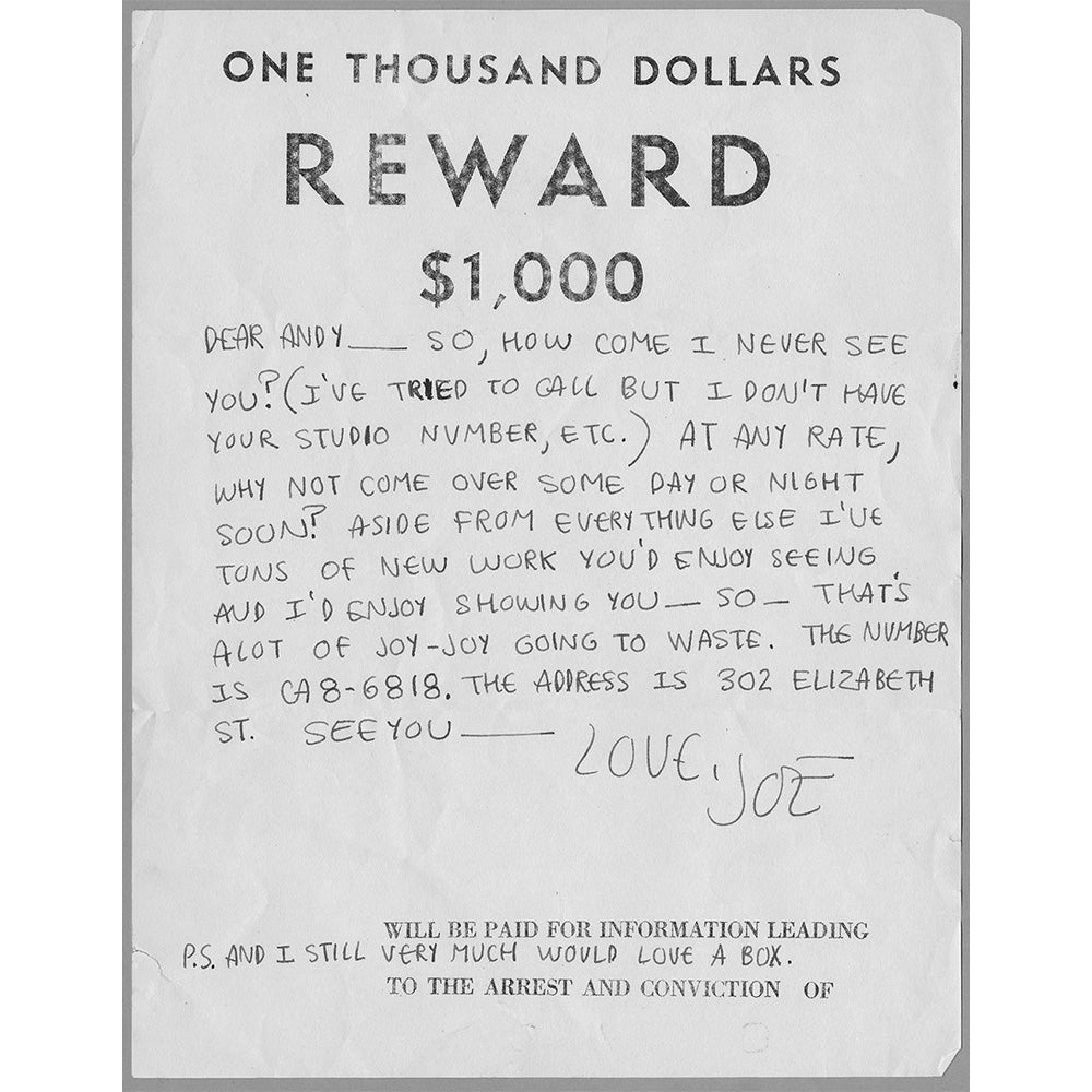 Love, Joe: The Selected Letters of Joe Brainard