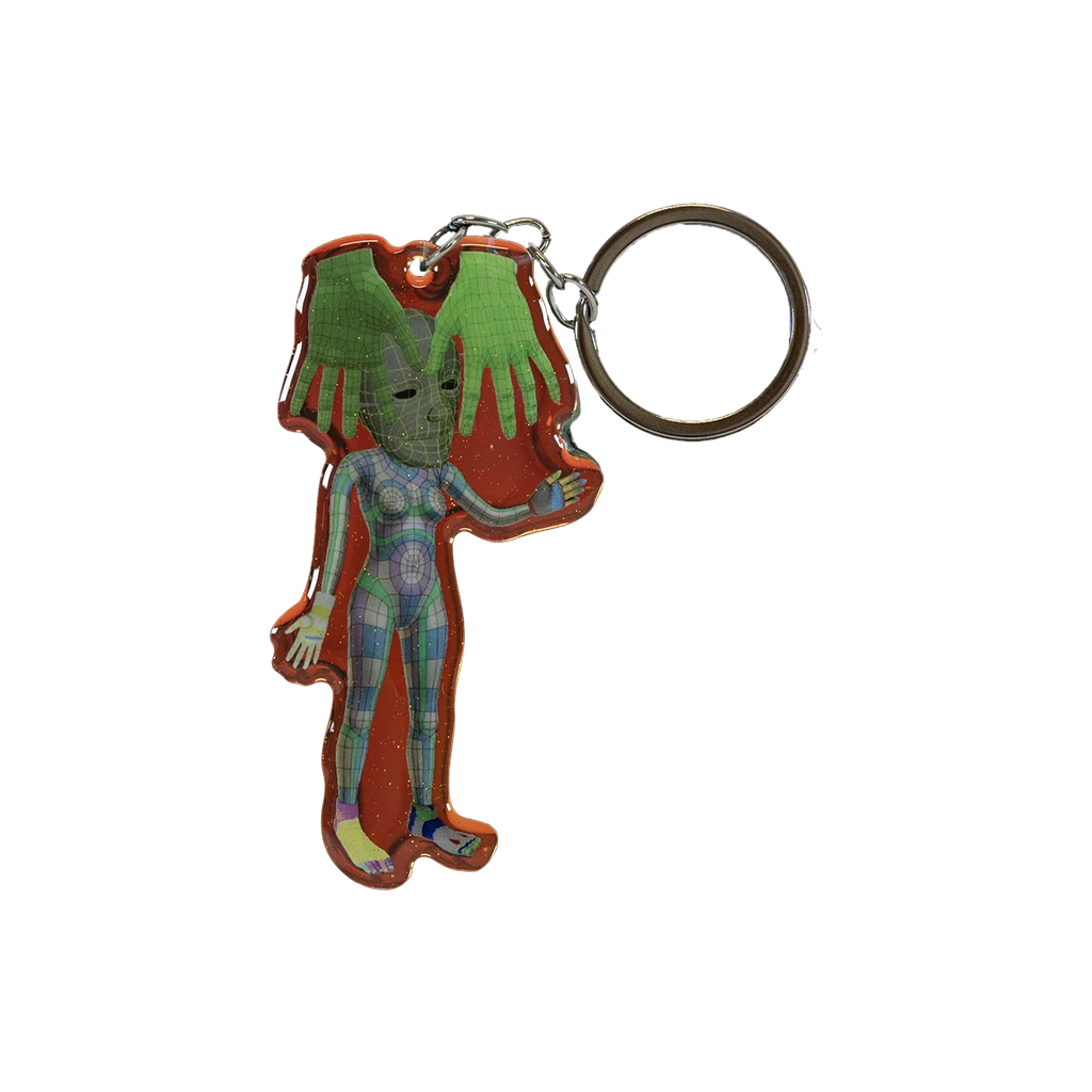 Holographic Girl Keychain