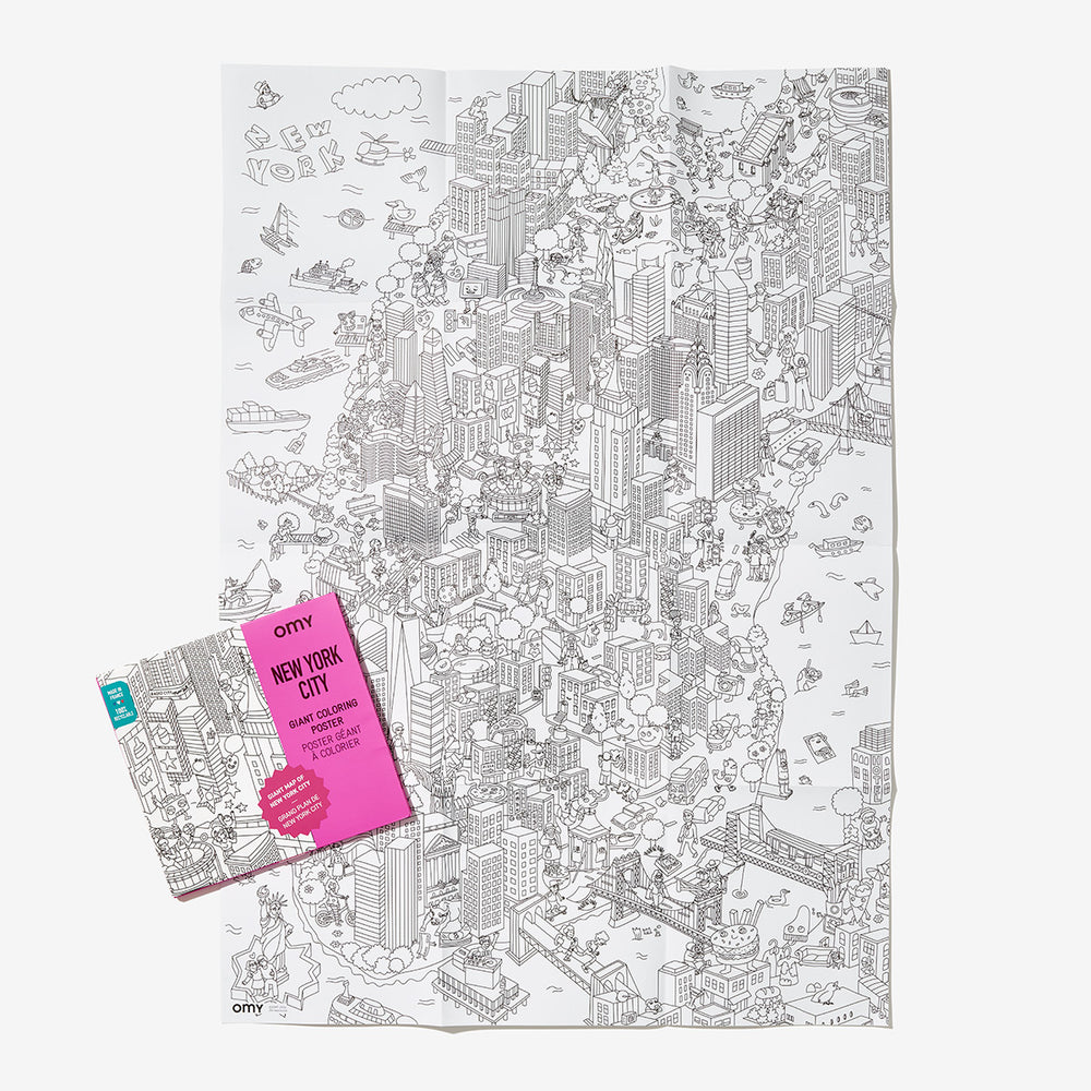 New York Giant Coloring Poster