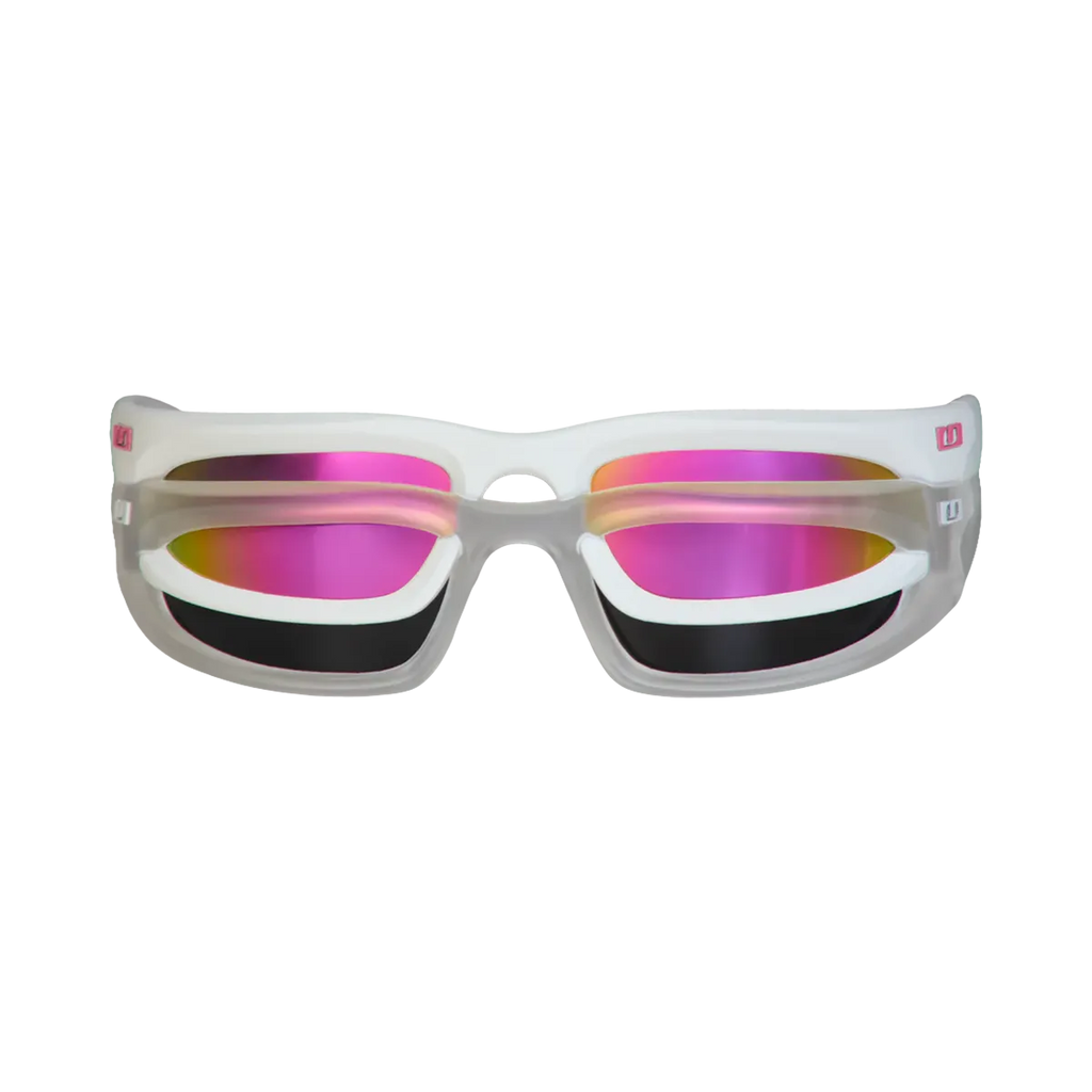 TWIN - White/Frosted (Pink Lens)